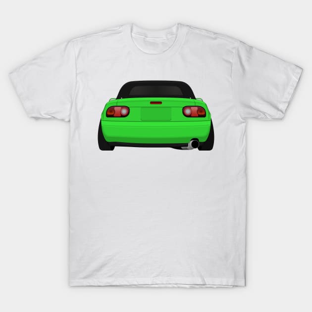 Miata rear Lime-green T-Shirt by VENZ0LIC